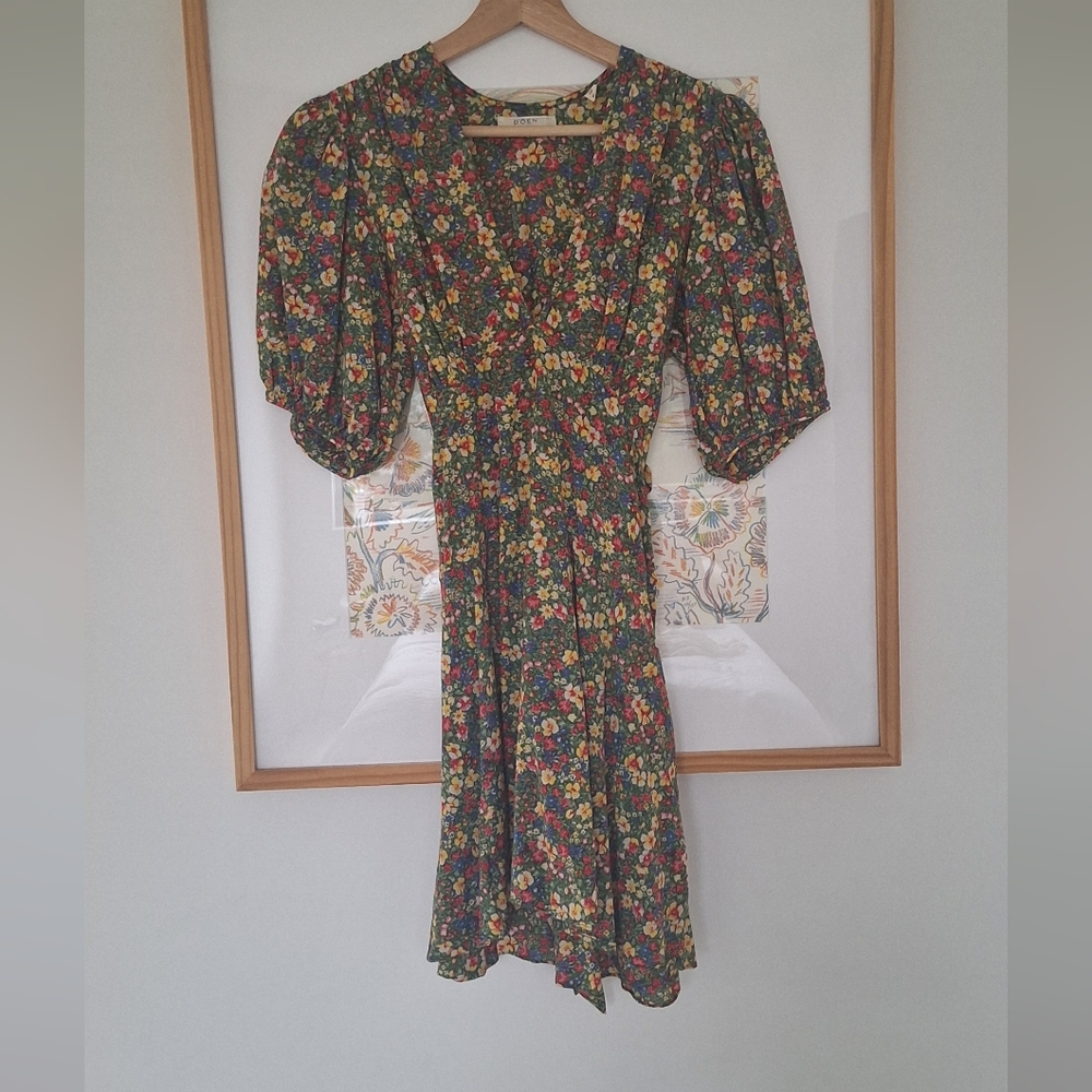 Doên Emilia Mini Dress in Green Valley